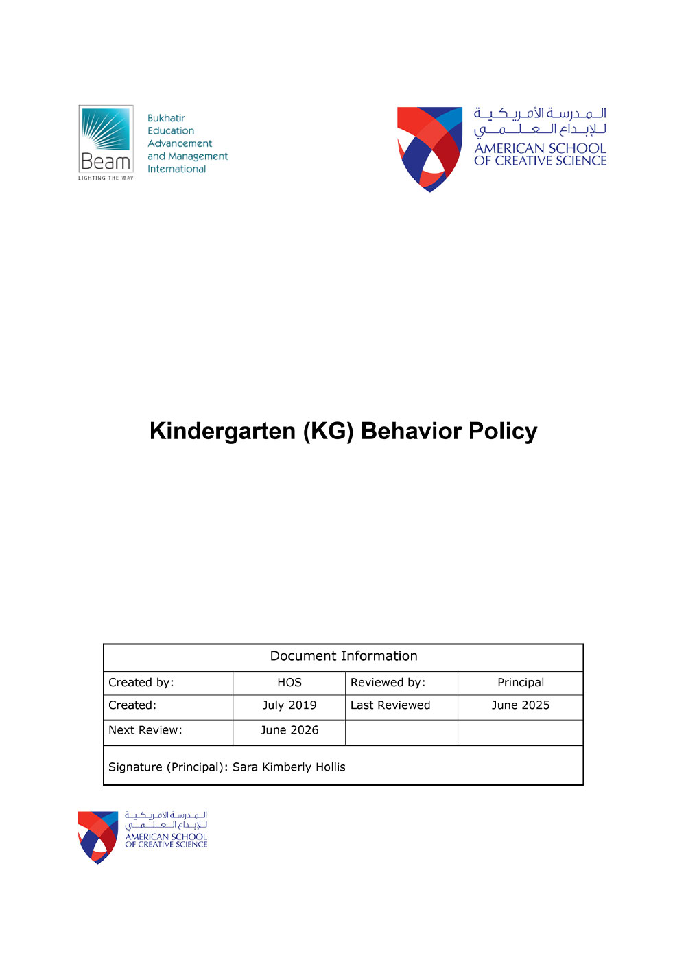 KG Behavior Policy